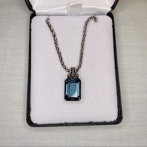 Effy Blue Topaz Pendant Necklace